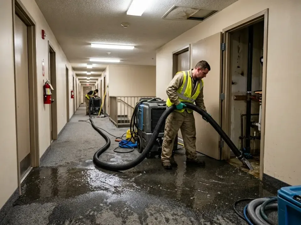 multi-unit-apartment-hallway-f-005 — frequently asked questions, Emergency Burst Pipe Water Extraction & Removal in Bayou Ca…